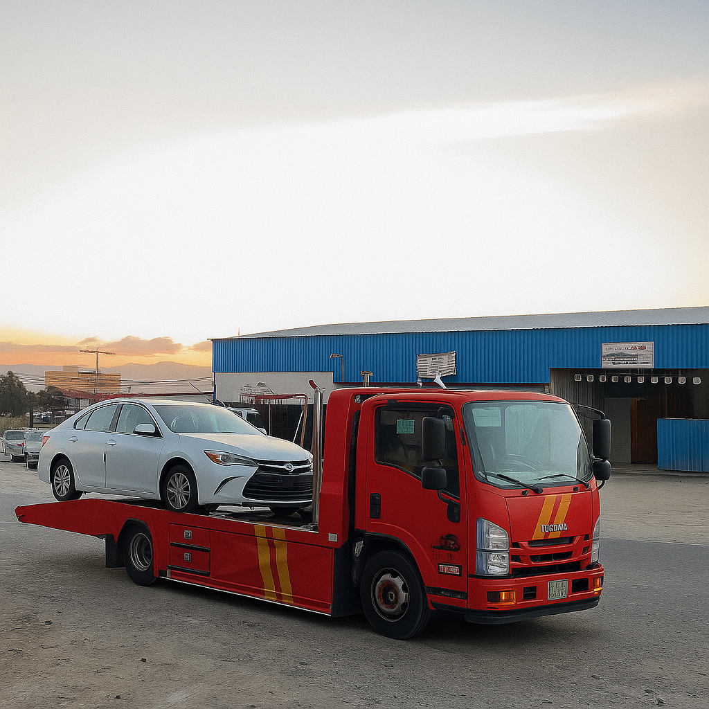 سطحة هيدروليك حديثة لنقل السيارات الفاخرة